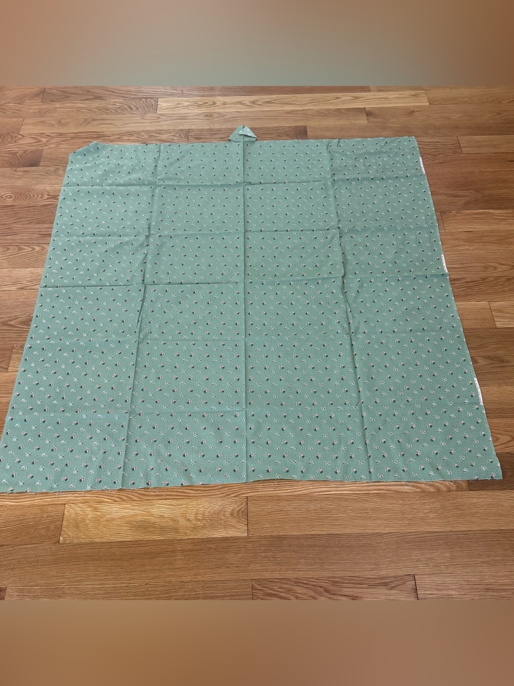 Vintage Marcus Bros Sage Green Rosebud Floral Fabric 45” x 42”